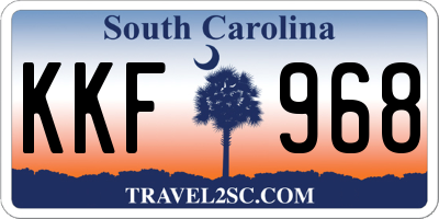 SC license plate KKF968