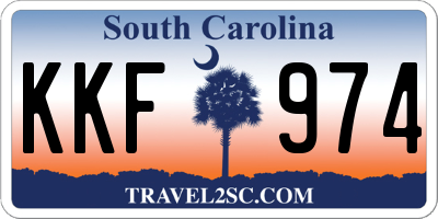 SC license plate KKF974