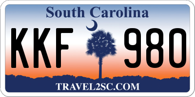 SC license plate KKF980
