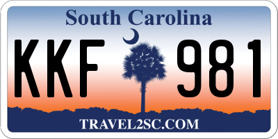 SC license plate KKF981