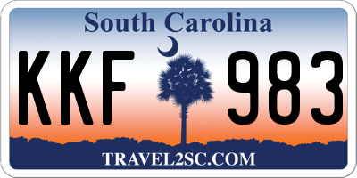 SC license plate KKF983