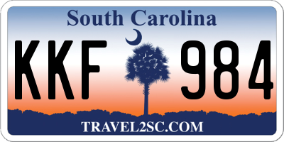 SC license plate KKF984