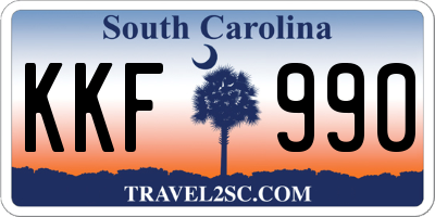 SC license plate KKF990
