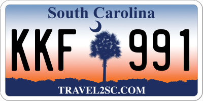 SC license plate KKF991