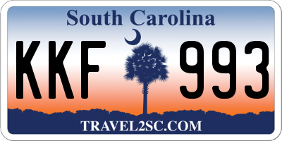 SC license plate KKF993