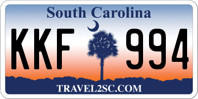 SC license plate KKF994