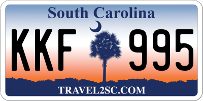 SC license plate KKF995