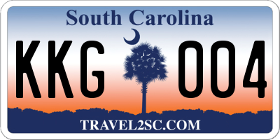 SC license plate KKG004