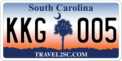 SC license plate KKG005