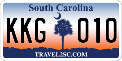 SC license plate KKG010