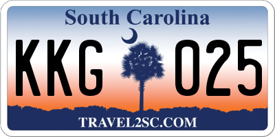 SC license plate KKG025