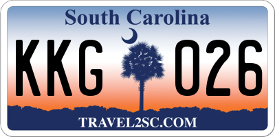 SC license plate KKG026