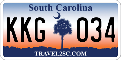 SC license plate KKG034