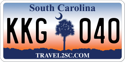 SC license plate KKG040