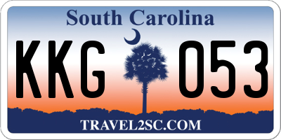 SC license plate KKG053