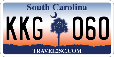 SC license plate KKG060