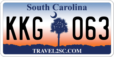 SC license plate KKG063