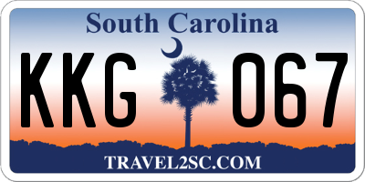 SC license plate KKG067