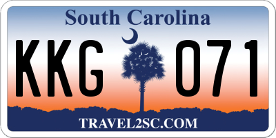 SC license plate KKG071