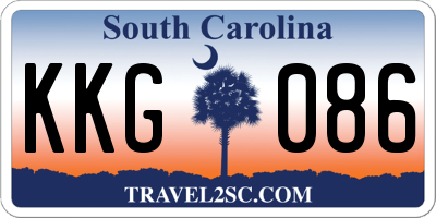 SC license plate KKG086