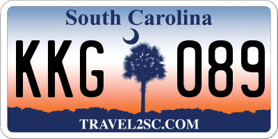 SC license plate KKG089