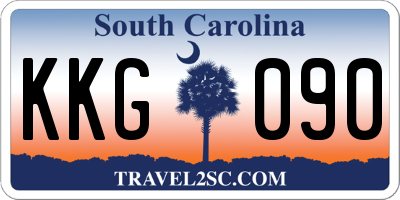 SC license plate KKG090