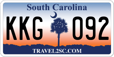 SC license plate KKG092