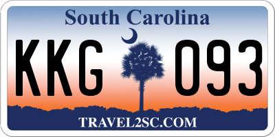 SC license plate KKG093
