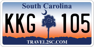 SC license plate KKG105