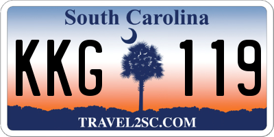 SC license plate KKG119