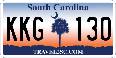 SC license plate KKG130