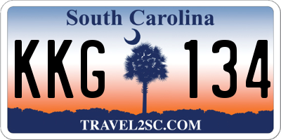 SC license plate KKG134