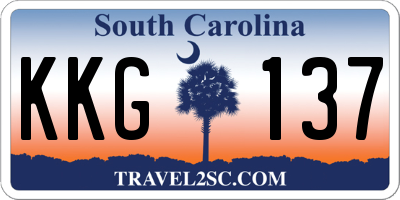 SC license plate KKG137