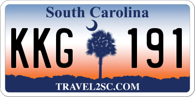 SC license plate KKG191