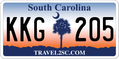 SC license plate KKG205