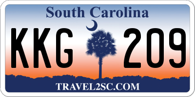 SC license plate KKG209