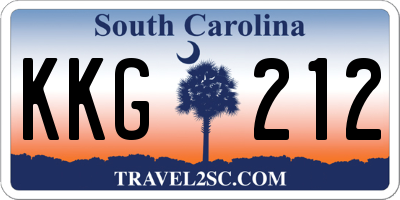 SC license plate KKG212