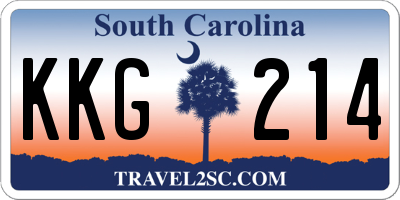 SC license plate KKG214