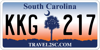 SC license plate KKG217