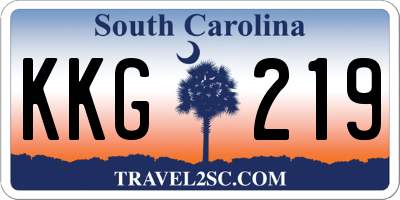 SC license plate KKG219