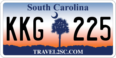 SC license plate KKG225