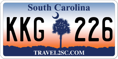 SC license plate KKG226