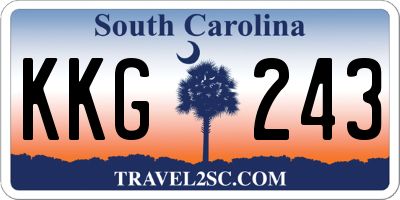 SC license plate KKG243