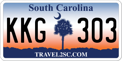 SC license plate KKG303