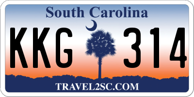SC license plate KKG314