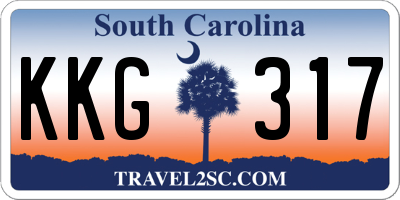 SC license plate KKG317