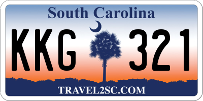 SC license plate KKG321
