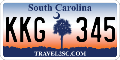 SC license plate KKG345