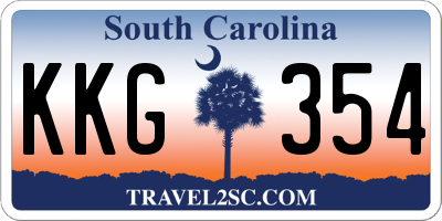 SC license plate KKG354
