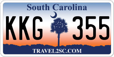 SC license plate KKG355